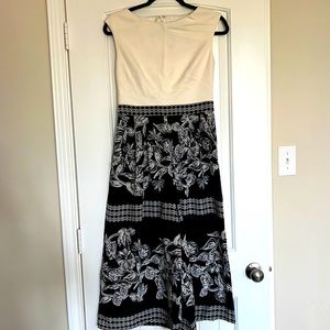 Vince Camuto Navy/White Floral Jumpsuit